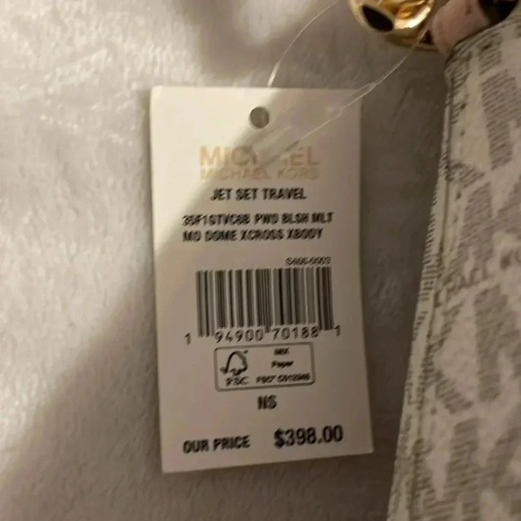 Michael Kors Small Handbag White and Khaki NWT - Picture 3 of 12